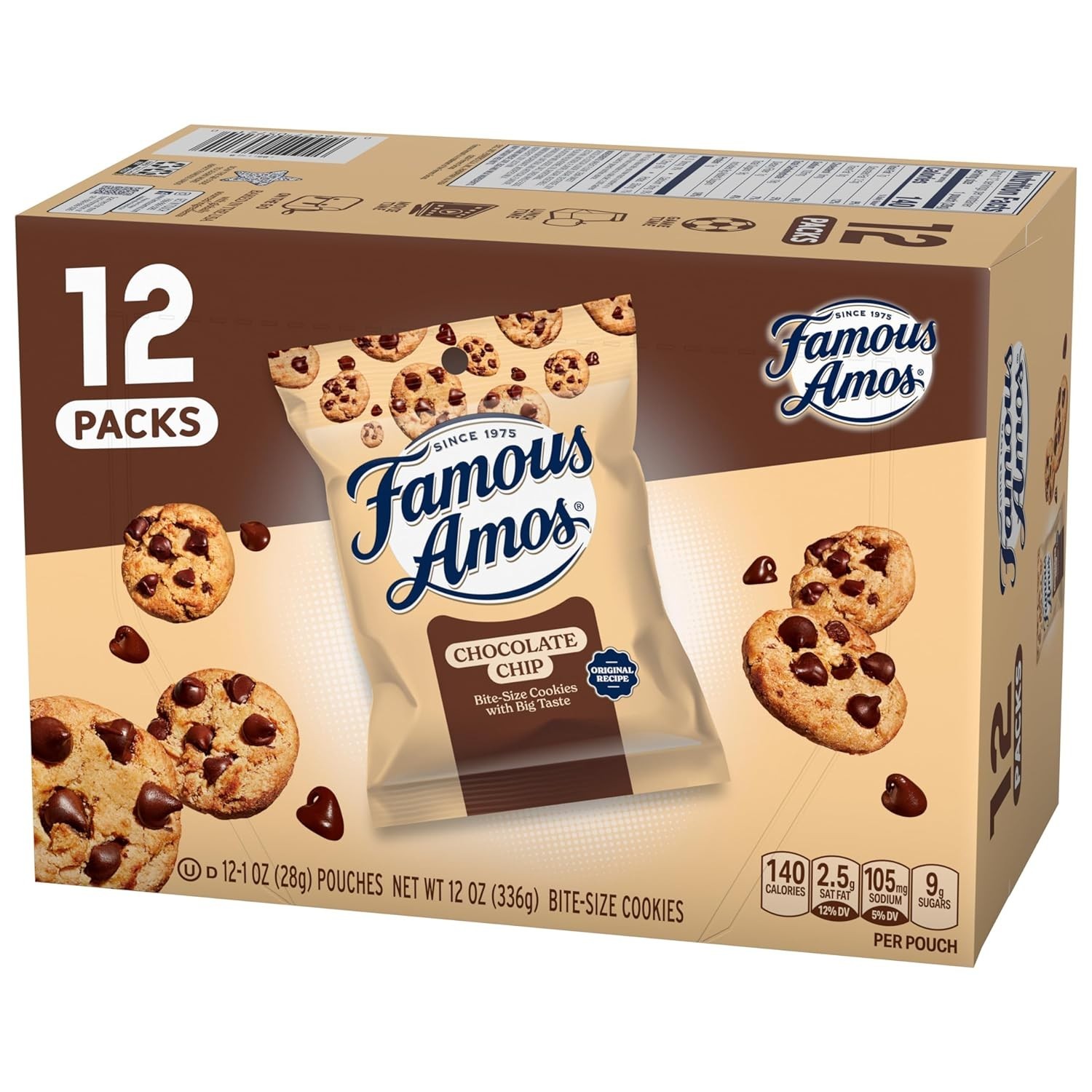 Famous Amos Classic Chocolate Chip Cookies, 1 Ounce Bag (Pack of 12) gallery