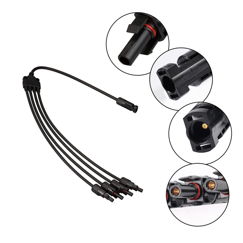GEYA 1 Pair Y Branch PV Solar panel Cable Connector 1000V 2/3/4 IP67 Male&Female gallery