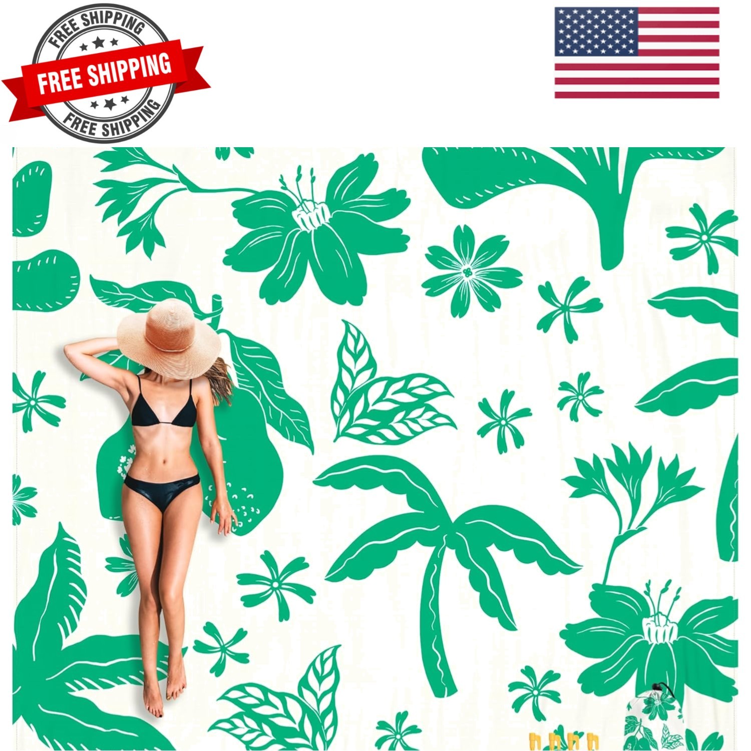 Beach Blanket Waterproof Sandproof, 9 Ft X 10 Ft Extra Large Sand Free Beach ... gallery