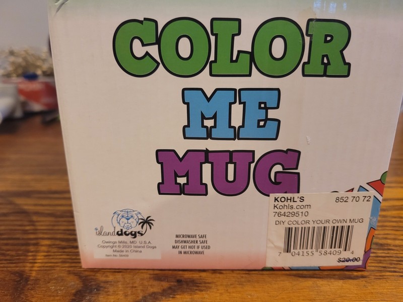 Do It Yourself Color Me Mug With Three Markers NIB Mandala Pattern Art Kit gallery