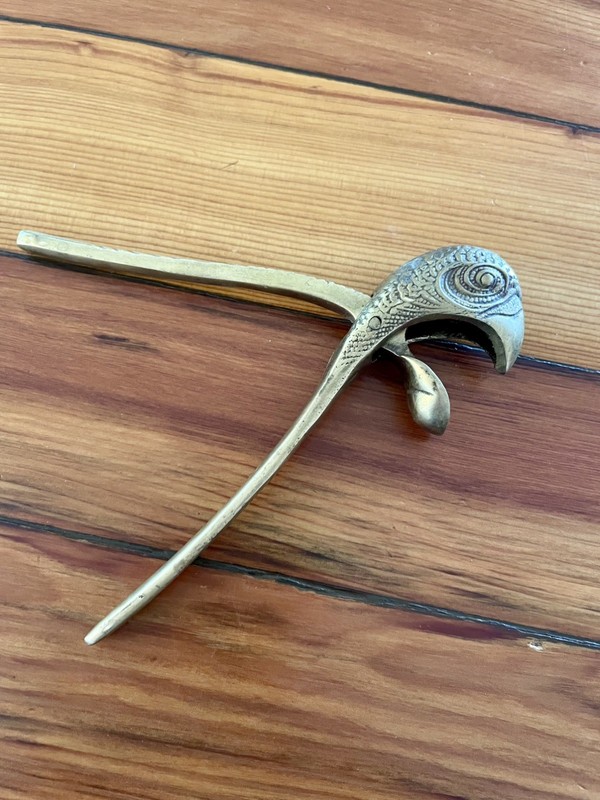 Decorative Vtg/Retro Brass Nutcracker Parrot Bird Head REALLY Cool See Pics gallery