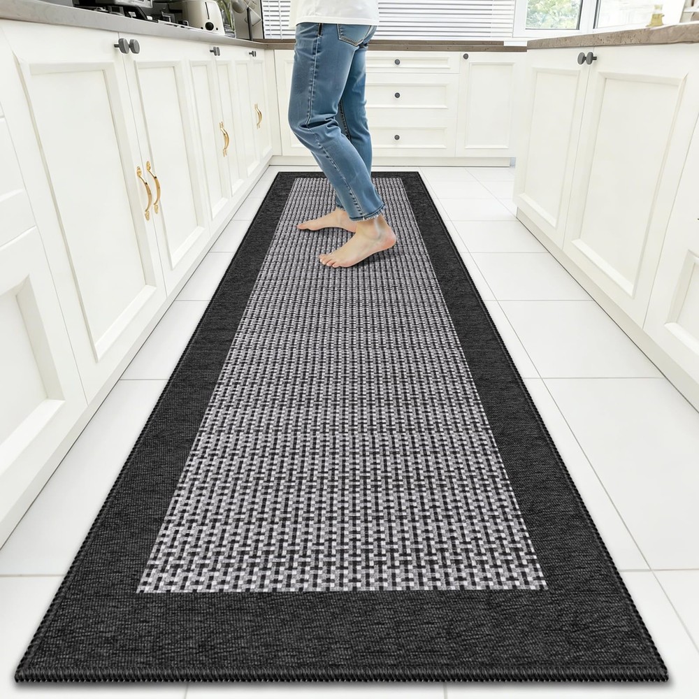 Machine Washable Kitchen Rug Non Slip Absorbent Floor Mat Chenille Carpet