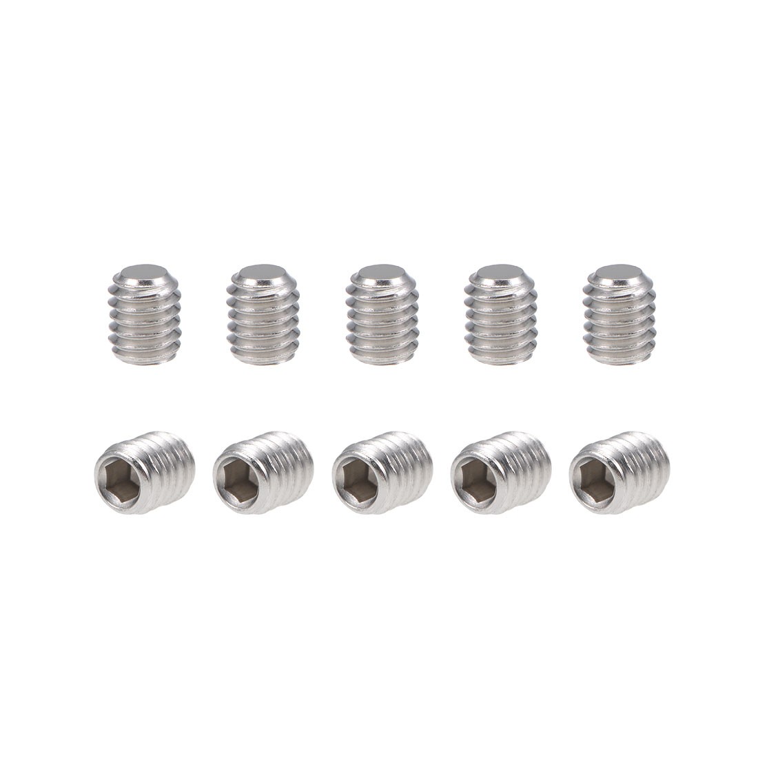 100Pack M3x4mm Internal Hex Socket Set Grub Screws Flat Point 304 Steel Screw gallery