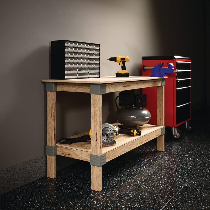 Heavyweight 2' X 4' Do-It-Yourself Workbench Kit,Gray gallery
