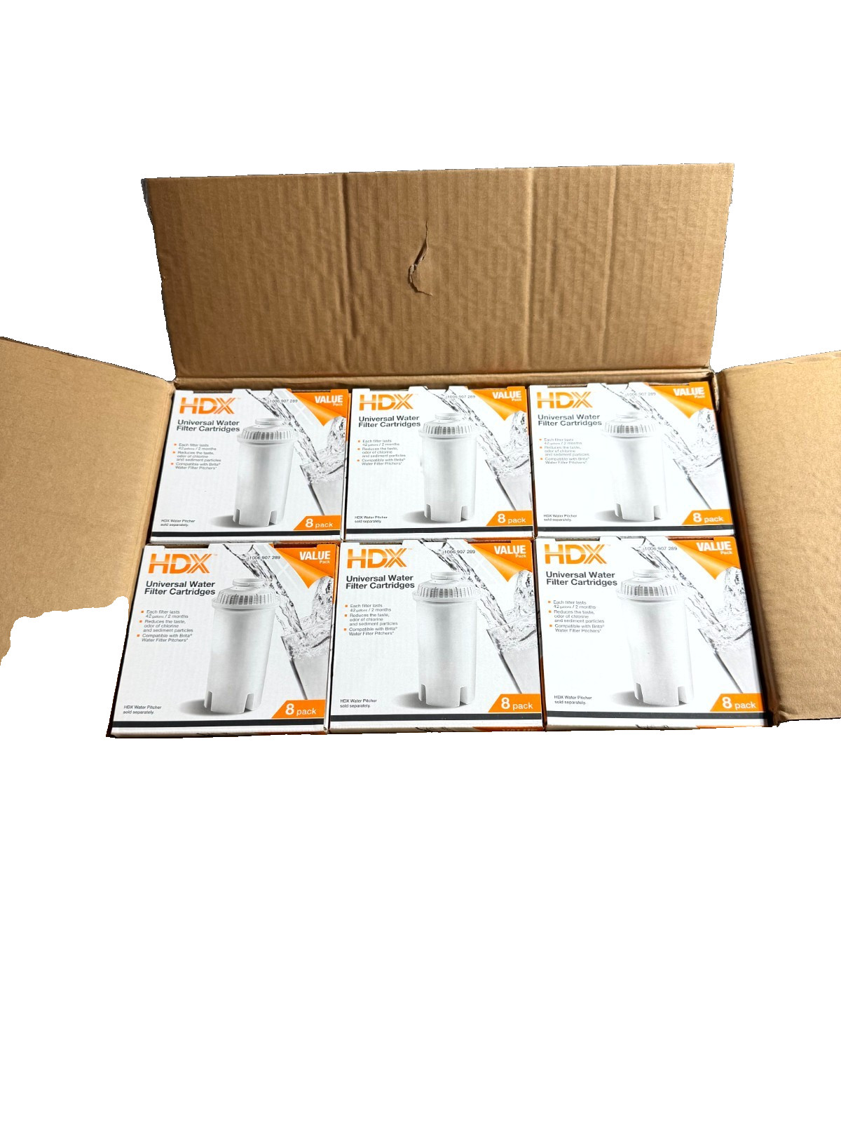 (48) HDX Water Pitcher Replacement Water Filter Cartridges BPA Free (6 Pks of 8) gallery