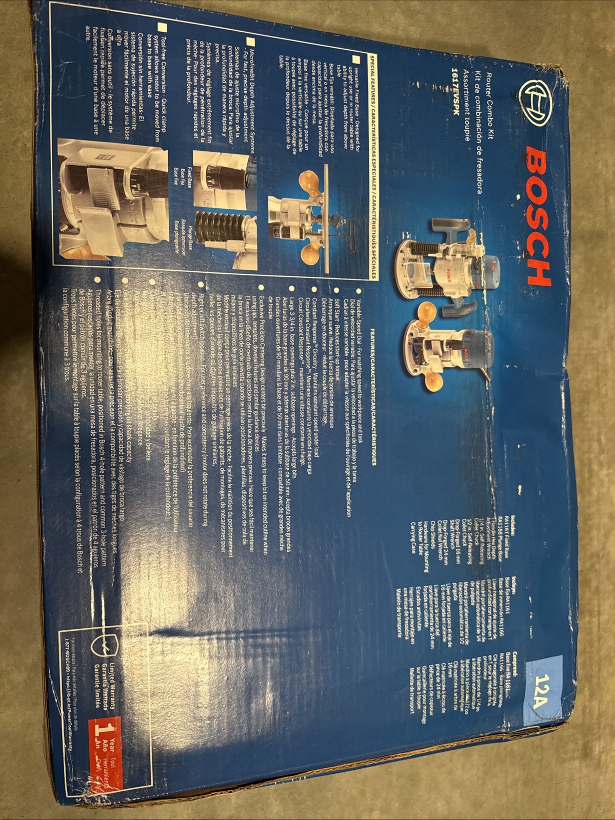 Bosch 1617EVSPK 2.25 HP Combination Plunge- and Fixed-Base Router gallery