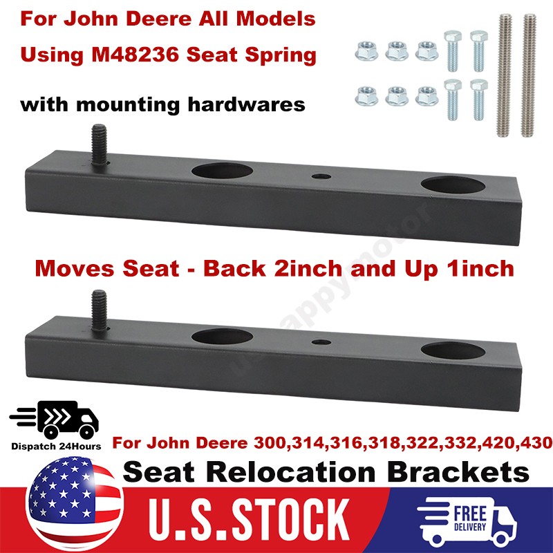 Seat Relocation Brackets w/ Hardwares For John Deere 318,300,314,316,322,420,430 gallery