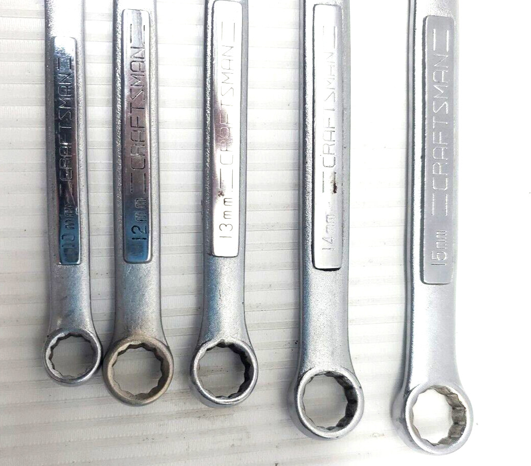 5 Piece Craftsman Metric Combination Wrench Set 15, 14, 13, 12, 10 Taiwan gallery
