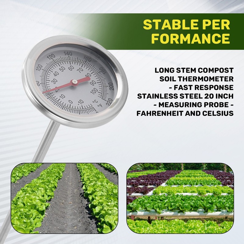 Long Stem Compost Soil - Fast Response Stainless Steel 20 Inch - Measuring1014 gallery