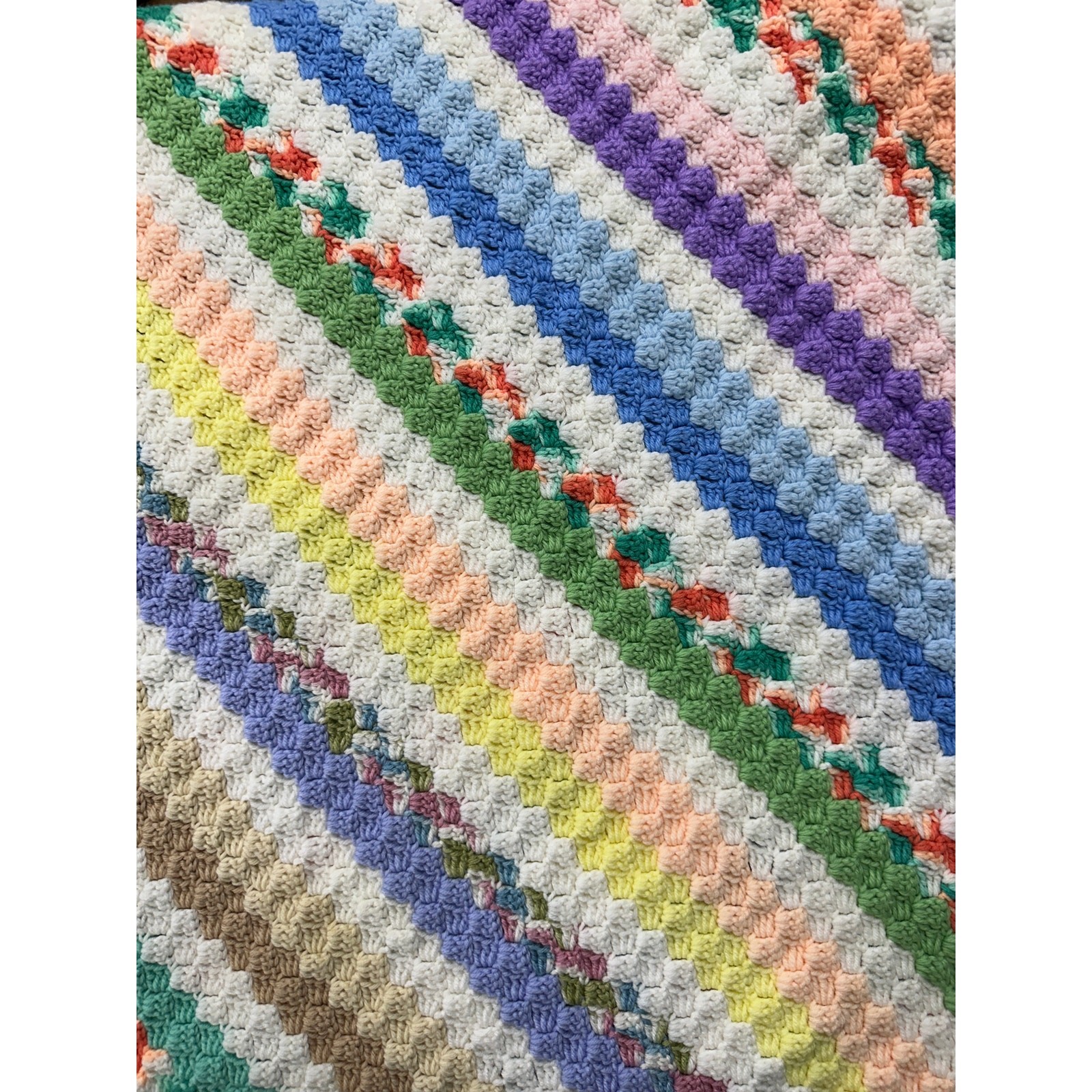 Handmade Crochet Blanket Afghan Multicolor 40" x 58" gallery