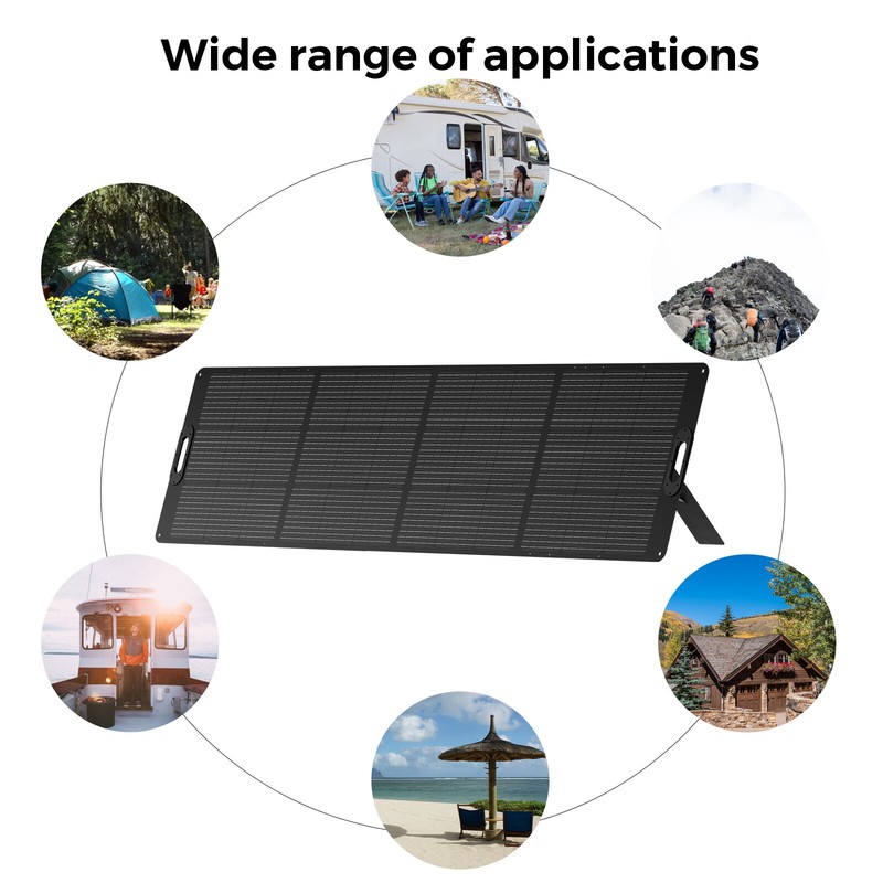 OUPES 2Pcs 240w Foldable Solar Panel Kit Portable Built-in Ports Waterproof gallery