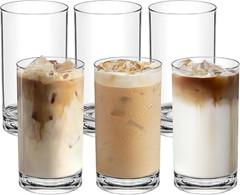 Shatterproof Plastic Drinking Glasses Set of 6, 17 Oz Clear Unbreakable Tumblers