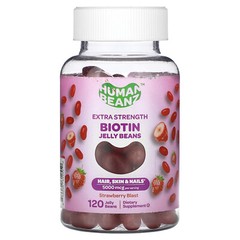 Biotin Jelly Beans, Extra Strength, Strawberry Blast, 120 Jelly Beans (2,500 mcg