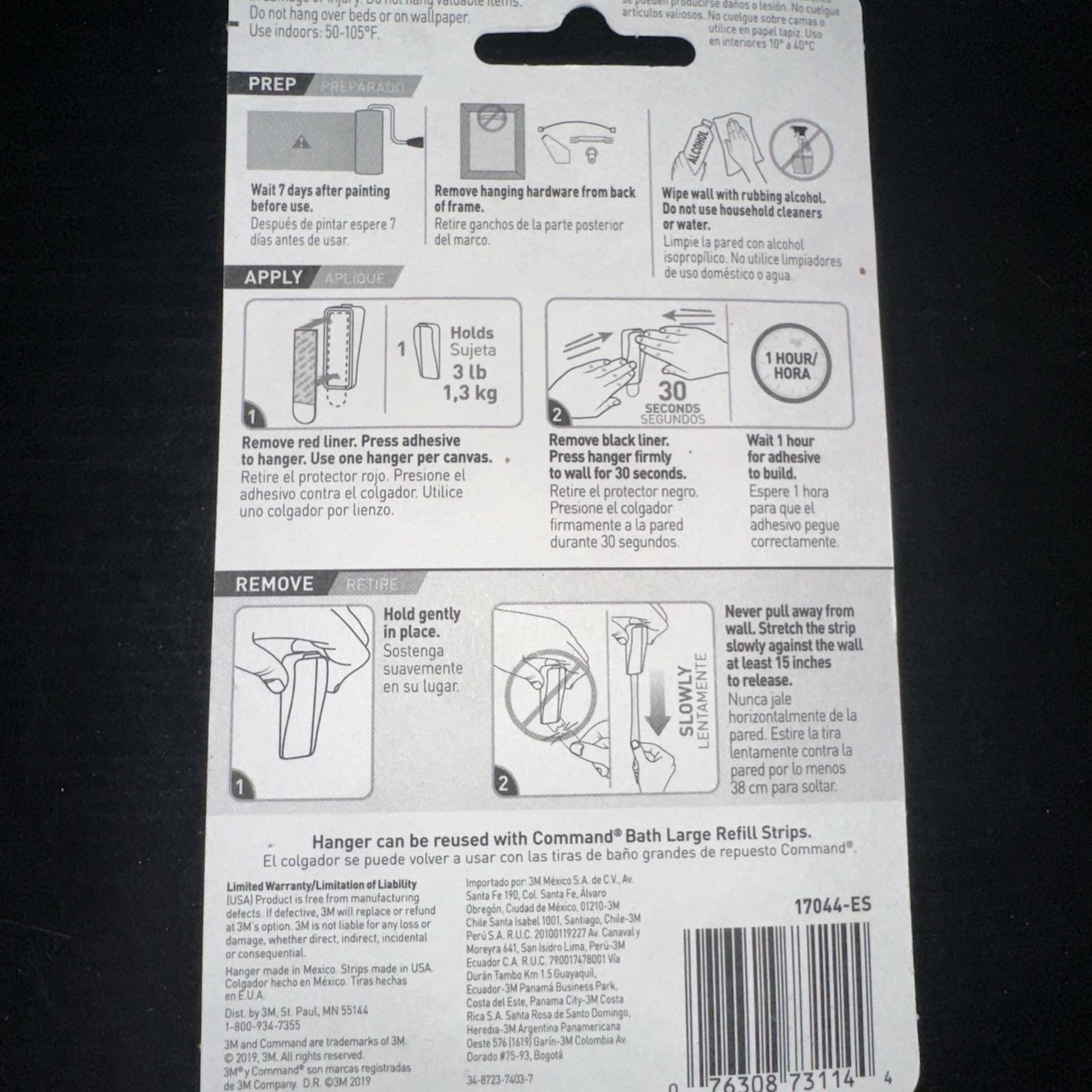 3M Command Plastic Coated White Canvas Picture Hanger gallery