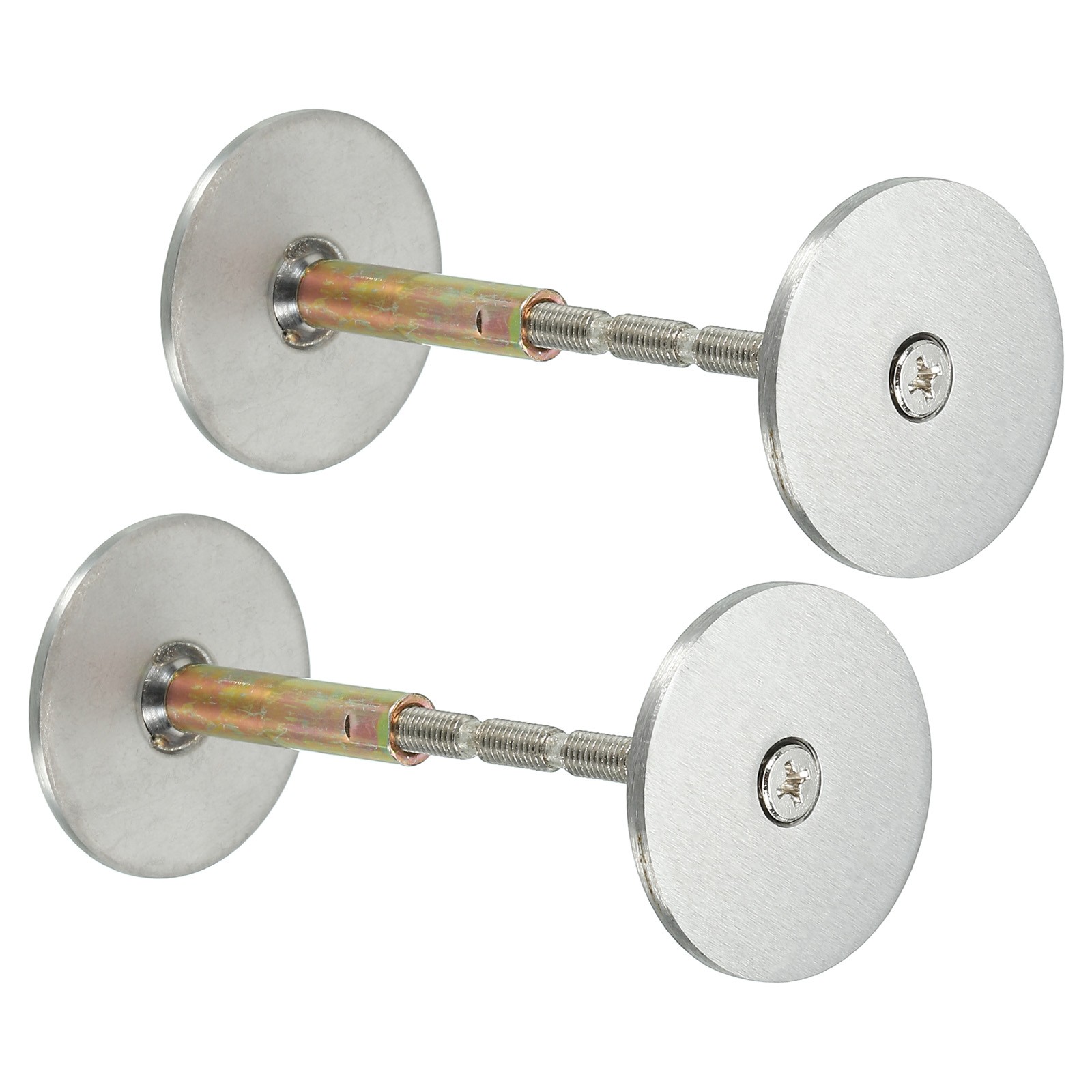 2 Pack Door Hole Cover Plate 1 9/16" Deadbolt Cover Plate Brushed Satin Nickel gallery