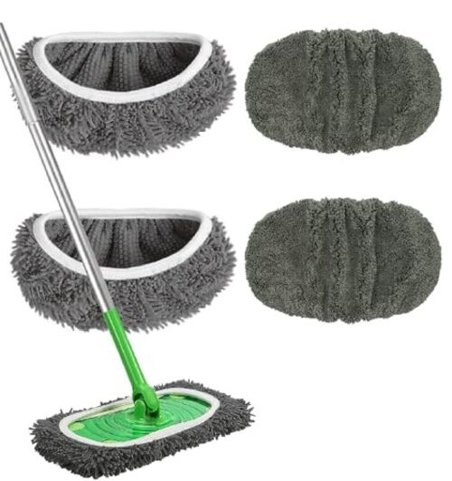 Reusable Microfiber Mop Pads Washable Wet Pads Compatible with Grey 4PCS gallery