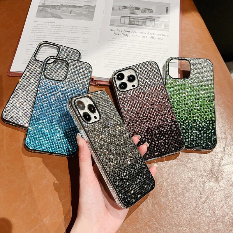 For iPhone 16 Pro Max 15 14 13 12 Crystal Glitter Diamond Bling Sparkle Case gallery