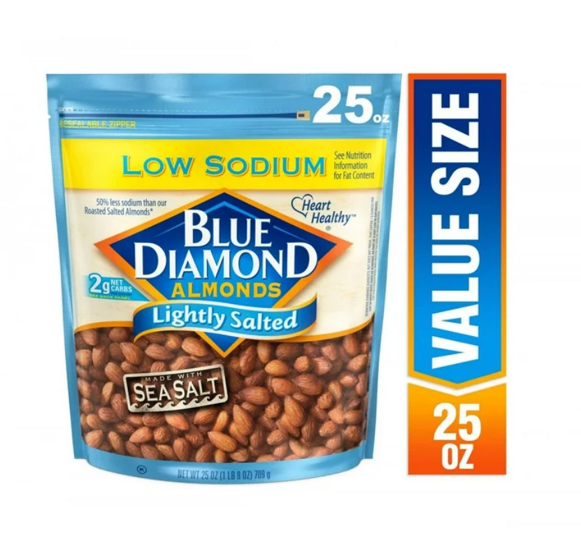 Blue Diamond Almonds, Lightly Salted Snack Almonds perfect for lunches and on gallery