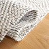 Natura Collection Accent Rug - 2' x 3', Ivory & Light Grey, Handmade Wool, Id... gallery