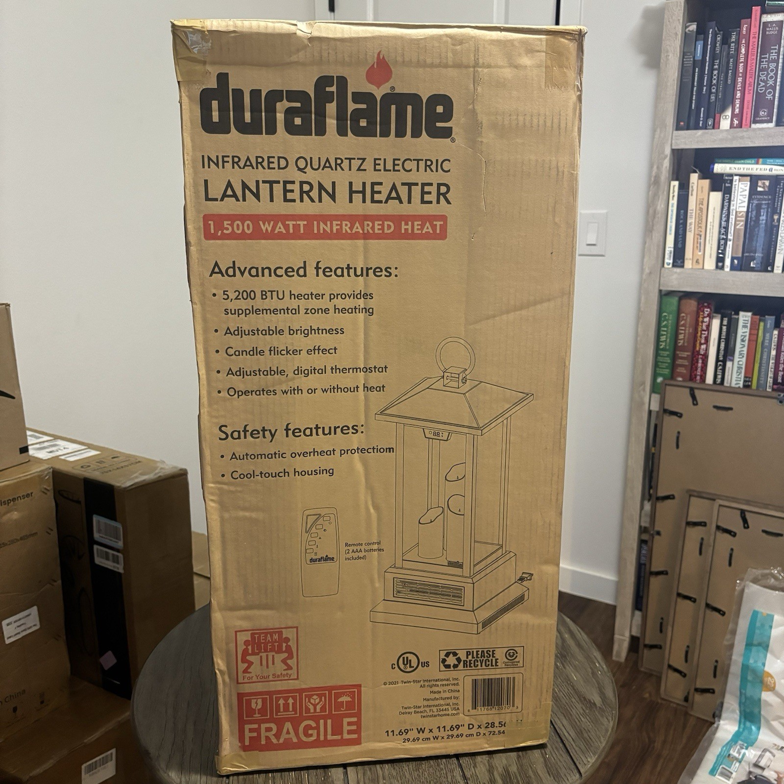 Duraflame Portable Electric Lantern with Infrared Quartz Heater Cream Finish gallery