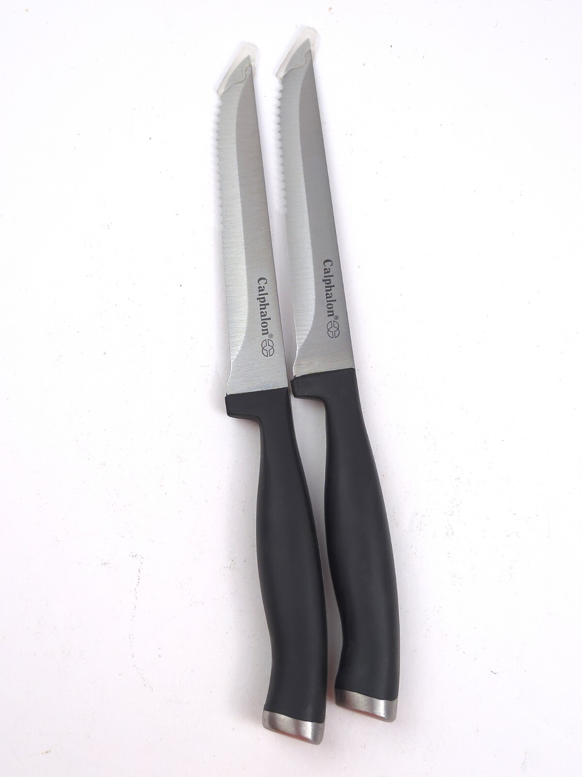 2pc Calphalon CONTEMPORARY 4.5" Serrated Stainless Steel STEAK Knife SET, NEW! gallery