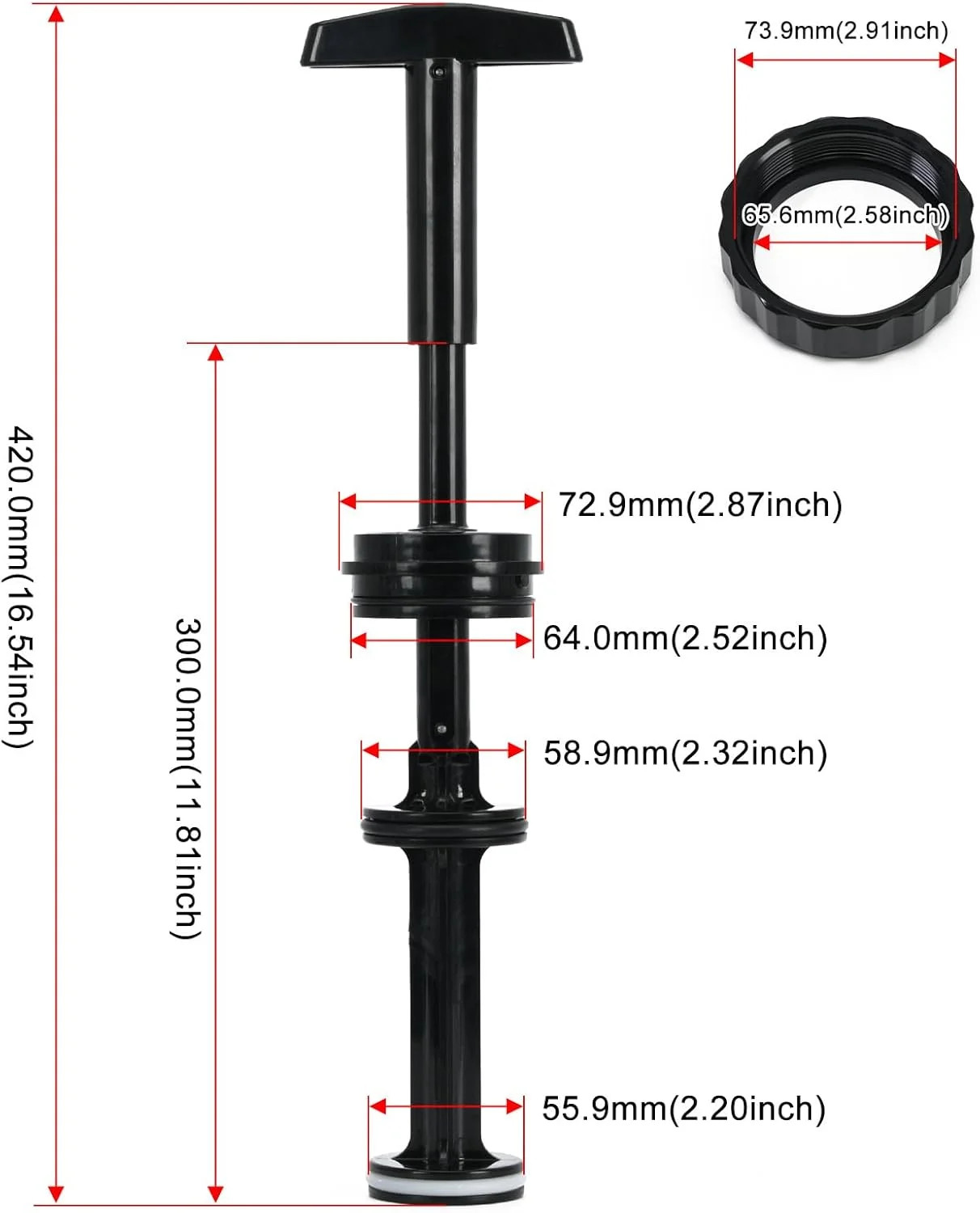 SPX0410BA Handle and Piston Assembly Replacement, 2 Inch Backwash Slide Valve Co gallery
