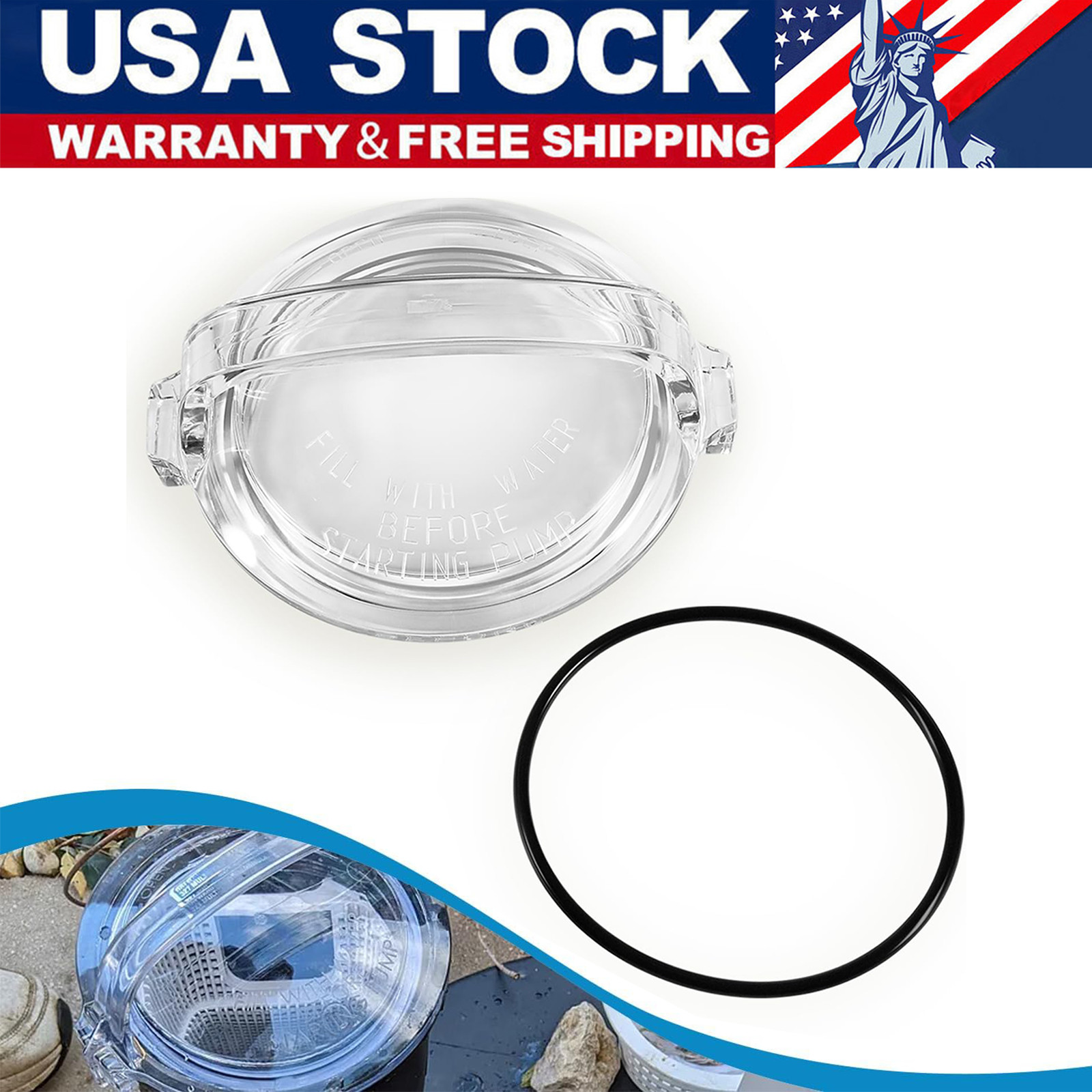 SPX1500D2A Pool Strainer Cover with O-Ring For Hayward Power-Flo 25306-000-0 gallery