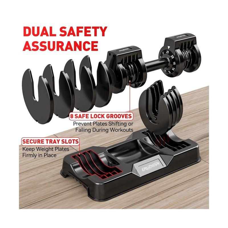25/55lb Pair Adjustable Dumbbell Set, Adjustable Dumbbells Set of 2, 5 in 1/1... gallery