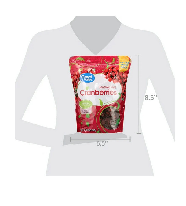 (2 pack) Great Value Sweetened Dried Cranberries, 24 oz gallery