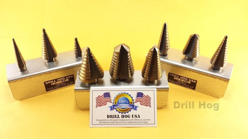 Drill Hog® Step Drill Bit Set Molybdenum Step Bit UNIBIT M7 Lifetime Warranty gallery