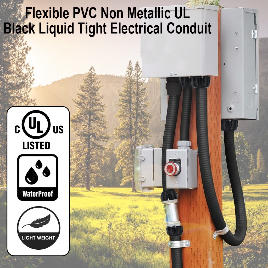 Flexible Liquid Tight, Non-Metallic Electrical Conduit with Fittings - UL Listed gallery
