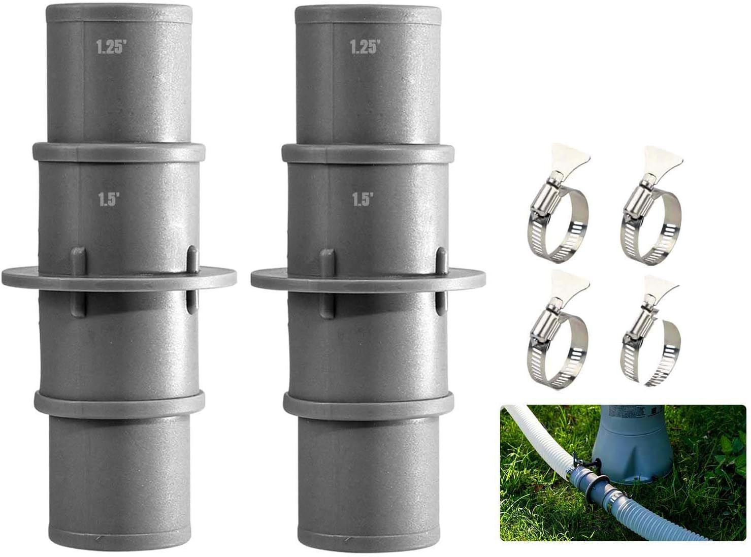Pool Hose Connector Fit both 1.25’ and 1.5’ Pool Hoses Pool Hose Adapter for ... gallery