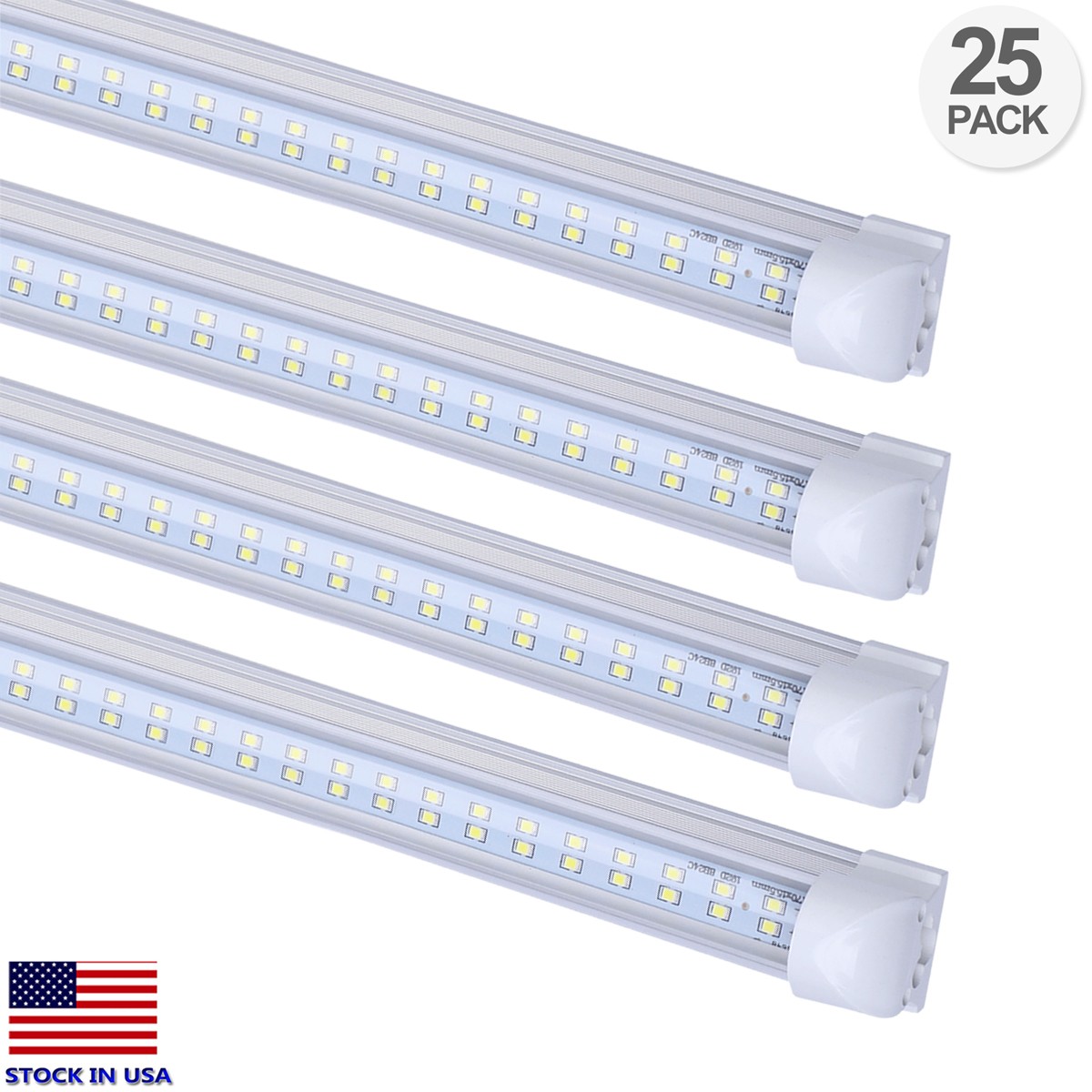 25Pack 8FT Led Shop Light Fixture 72W T8 Integrated 8 Foot Led Tube Light Bulbs gallery