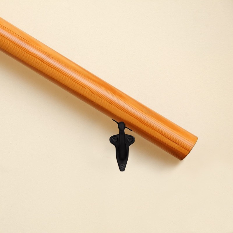 5-Pack Standard Handrail Brackets for Stairways and Hallways, Matte Black – ,... gallery