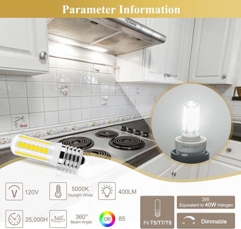 E17 LED Bulb Dimmable, Microwave Light Bulbs 8206232A, 125V 40W Incandescent Equ gallery