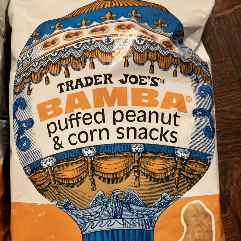 Trader Joe's BAMBA Puffed Peanut & Corn Snacks 3.5 oz (100g) - 2 Bags Pack Set gallery
