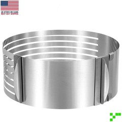 Cake Leveler Slicer Adjustable Round Cake Cutter Ring 7 Layered 6″ – 8″ Inch