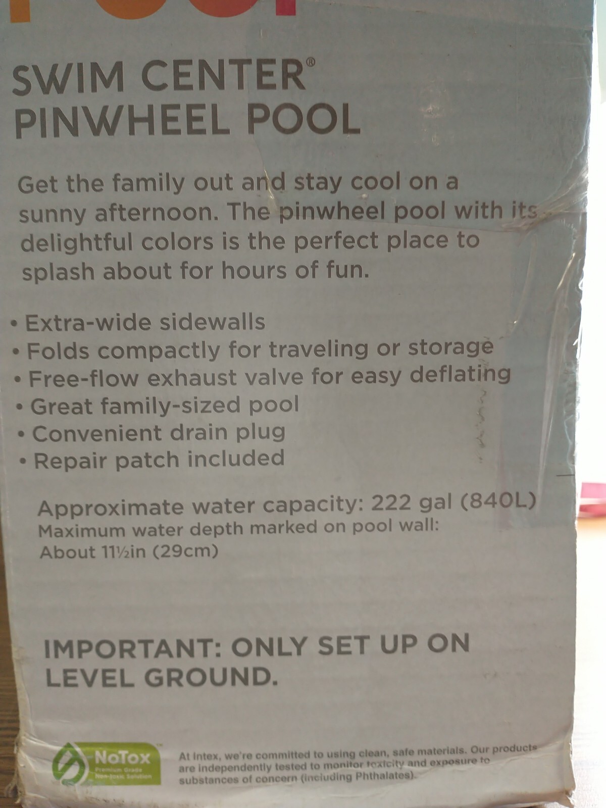 Intex Pinwheel Wide Side Walls Inflatable Pool Swim Center 90" x 22" 222 Gal gallery