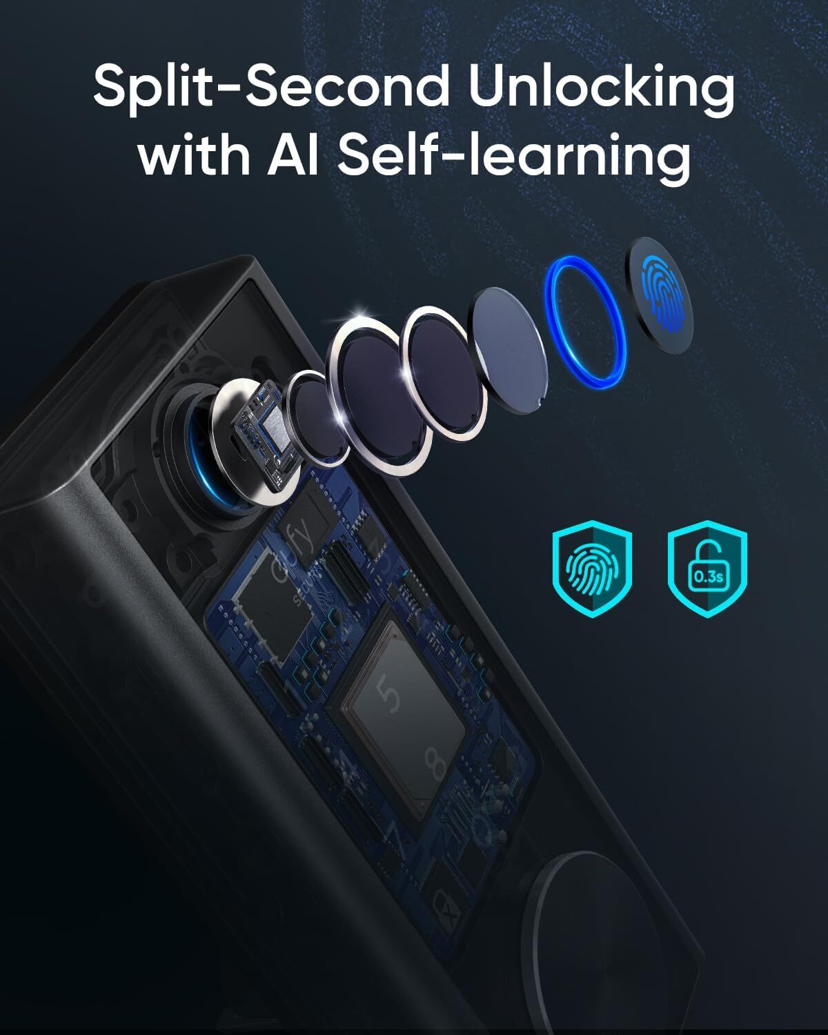 eufy Security Smart Lock Touch Fingerprint Keyless Entry Door Lock Wi-Fi gallery