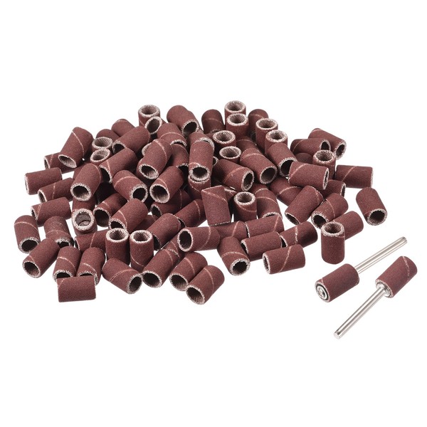 100Pcs 1/4 Inch Sanding Sleeves Set 600 Grit with 2Pcs 1/8 Inch Mandrels gallery
