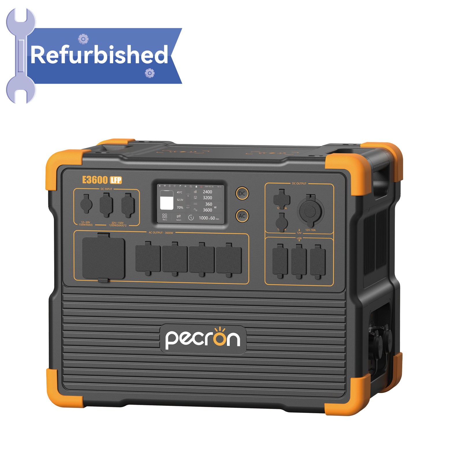 Used pecron E3600LFP Portable Power Station 3072Wh 3600W LiFePO4 Battery Home gallery