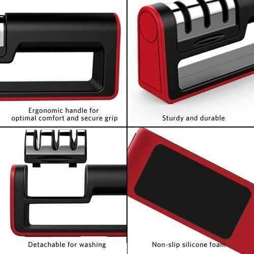Knife Sharpener Professional Ceramic Tungsten Kitchen Sharpening System 3 Stage gallery