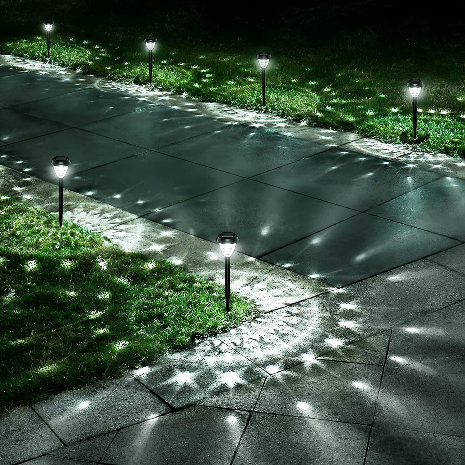 Garden Solar Lights Waterproof 10 Pack Dusk to Dawn up to 12 Hrs Auto On/Off LED gallery