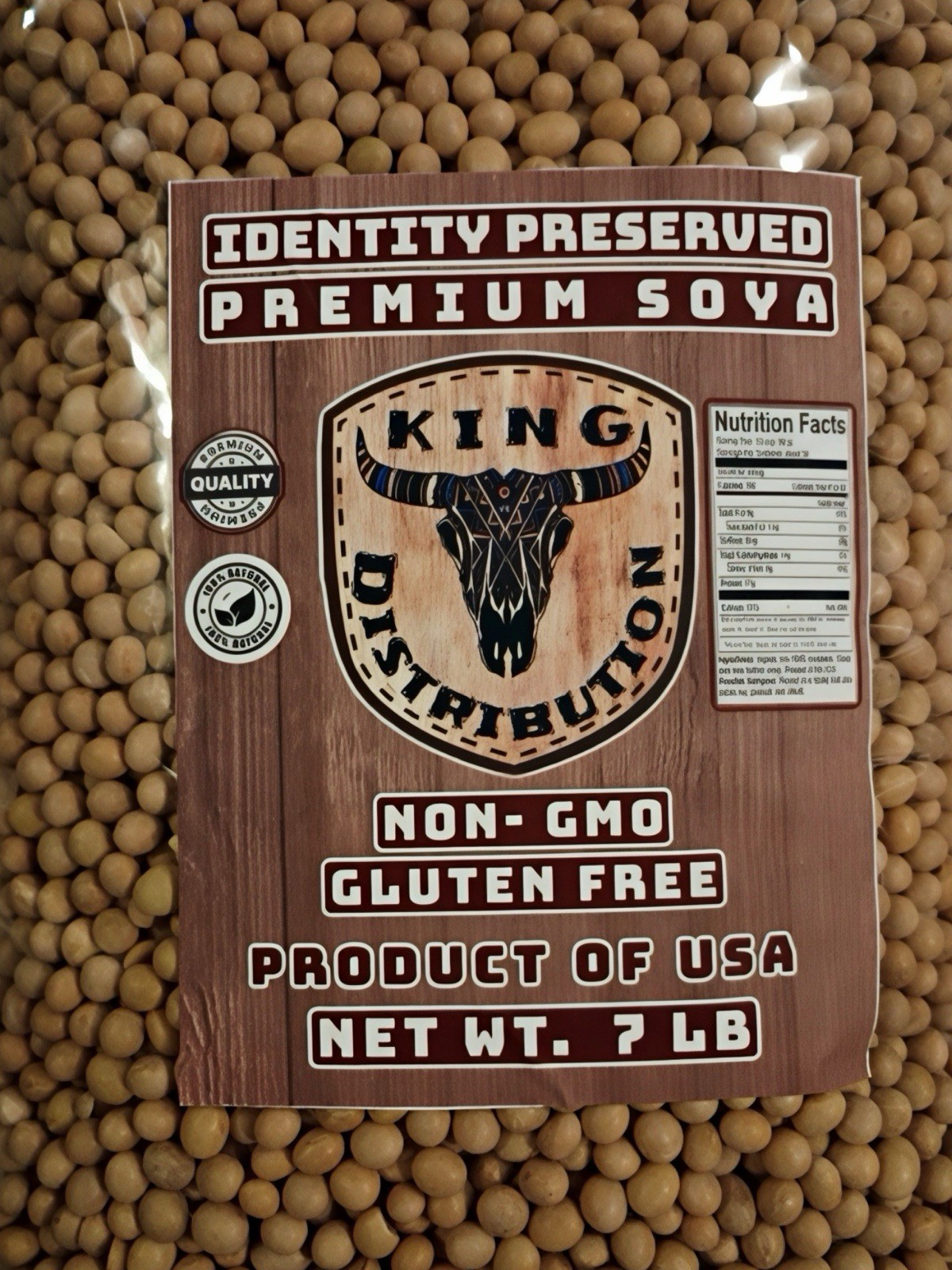 King Distribution Identity Preserved Premium Soya Beans Non-GMO GLUTEN FREE 7 LB gallery