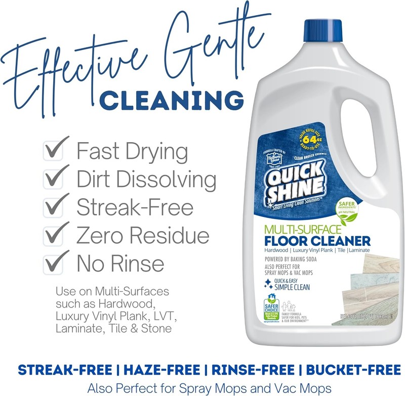 Quick Shine Multi Surface Floor Cleaner 64oz, Ready to 64 Fl Oz (Pack of 1) gallery