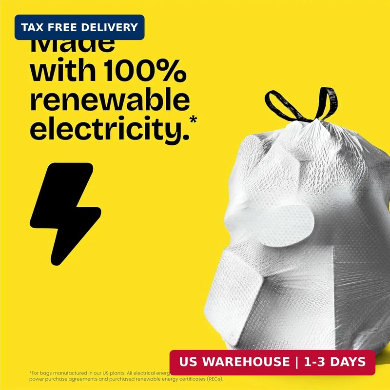Glad ForceFlex Tall Kitchen Drawstring Trash Bags, 13 Gal, Fragrance Free, 40 Ct gallery