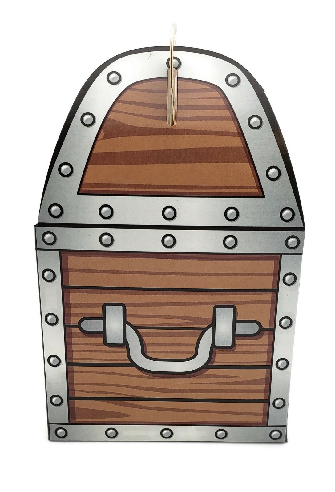 12 Pack Pirate Treasure Chest Treat Box (6.5" x 6.5" x 3.5") Paper Cardboard. gallery