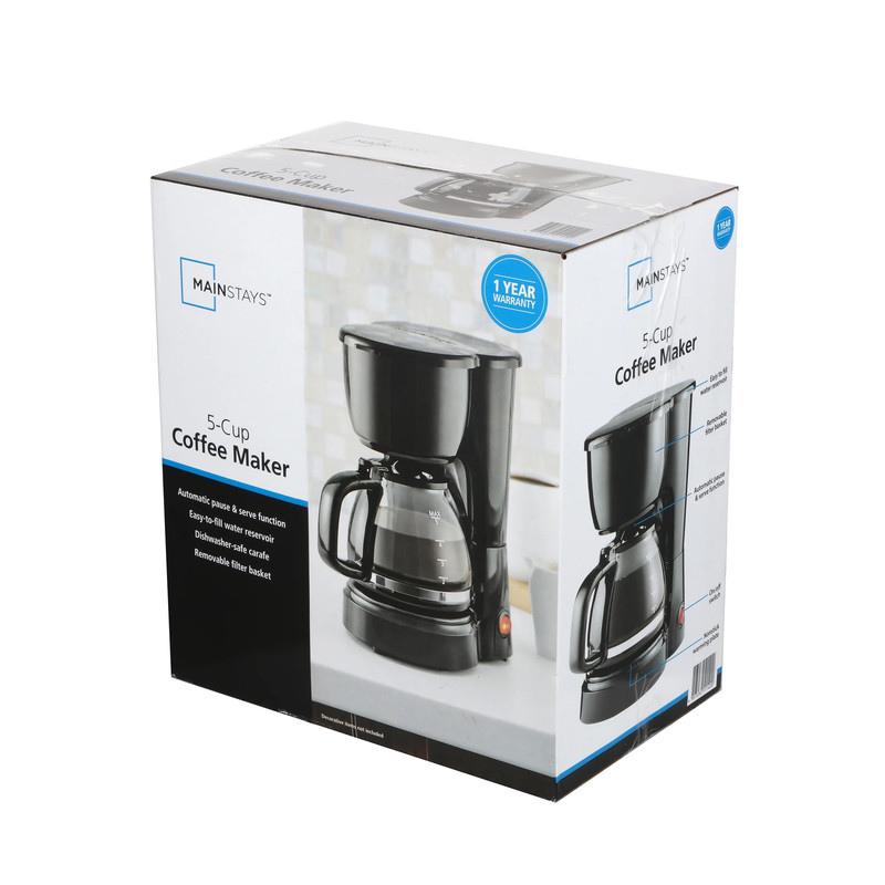 5 Cup Coffee Maker, Black gallery