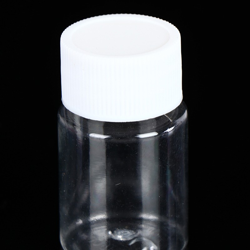 15ml/20ml/30ml/100ml Plastic PET Clear Empty Seal Bottles Solid Pill Container! gallery