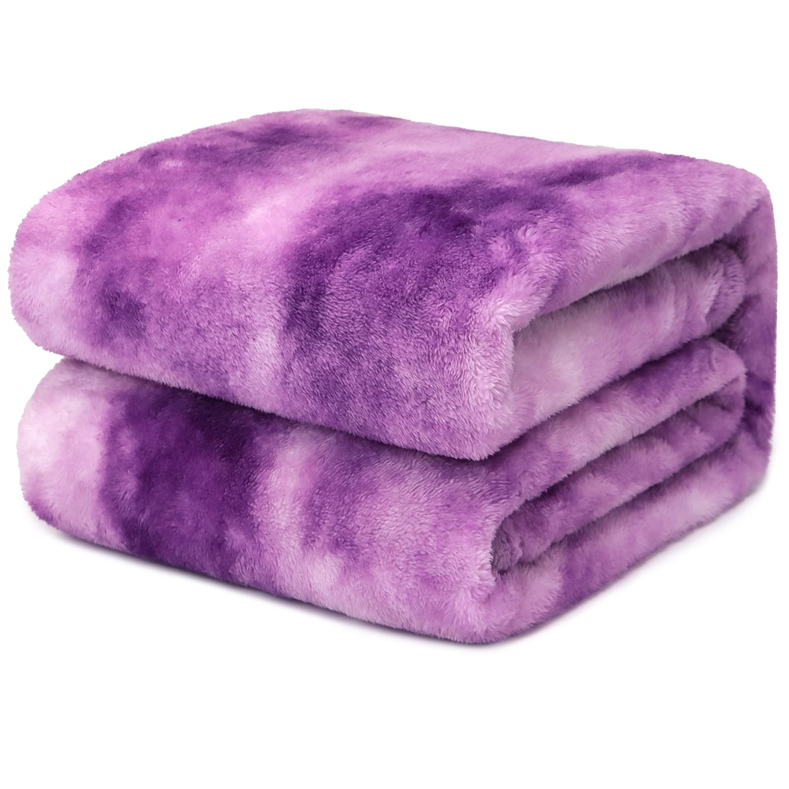 Soft Purple Fleece Size 40" x 50"(100 x 130 cm), Tie Dye Blanket gallery